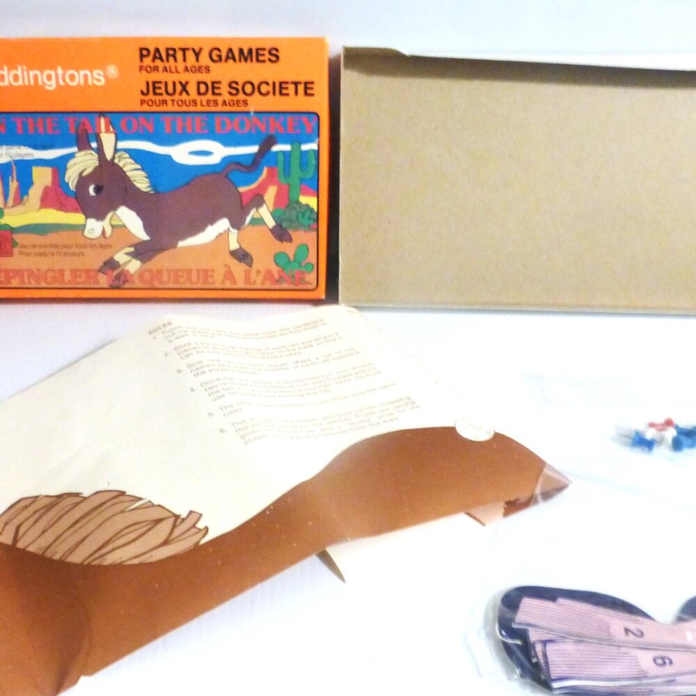 Complete 1981 PIN the TAIL on the DONKEY Game Waddington's Party Games #491 - Picture 10 of 14
